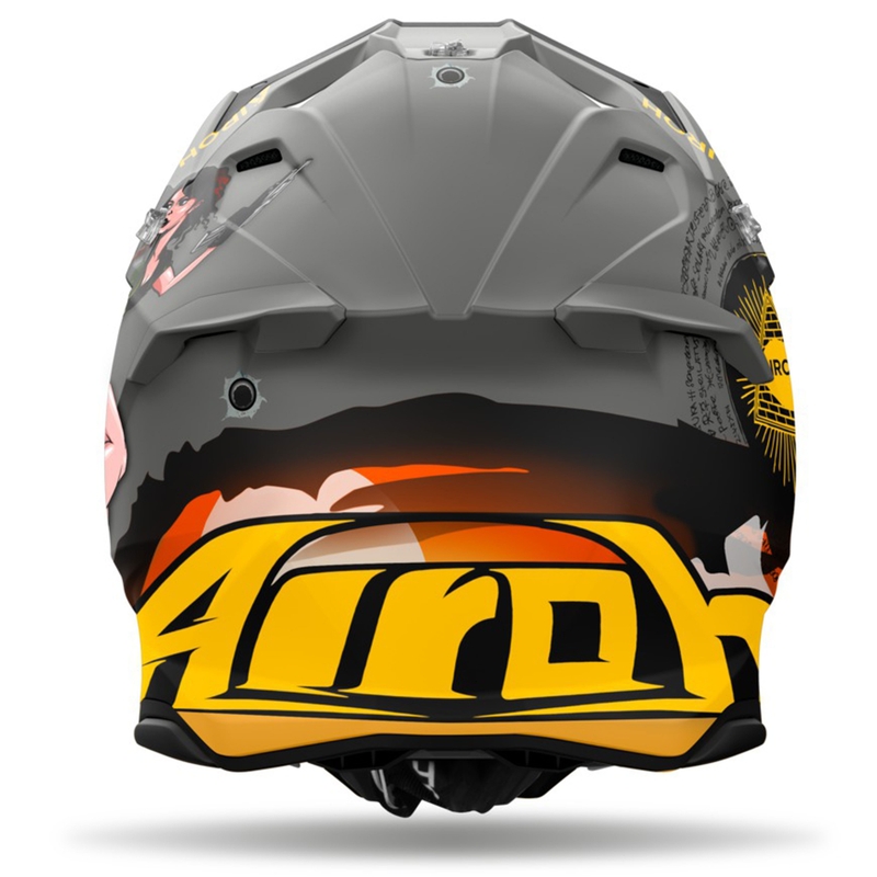 Airoh Twist 3 Adventure motocross hjelm grå-gul