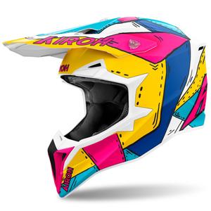 Motocross hjelm Airoh Wraaap Paint mat flerfarvet