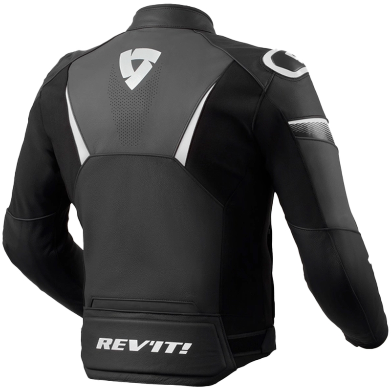 Revit Argon 2 motorcykeljakke i sort og hvidt læder