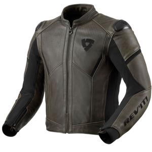 Revit Parallax Dark Olive motorcykeljakke i læder