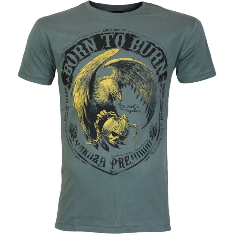 Yakuza Premium Born To Burn Flying Riots Los Angeles T-shirt olivengrøn
