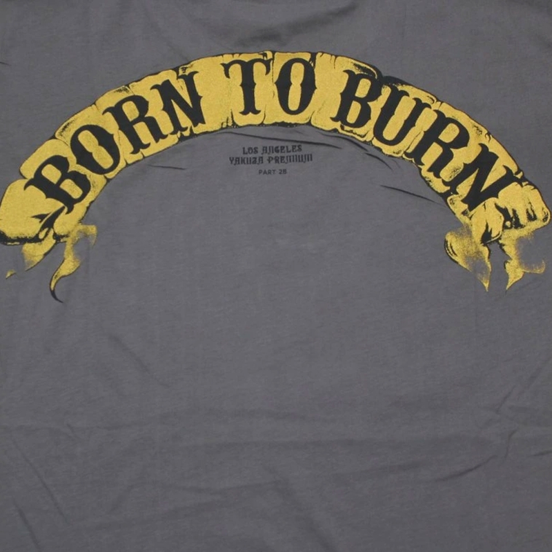 Yakuza Premium Born To Burn Flying Riots Los Angeles T-shirt mørkegrå