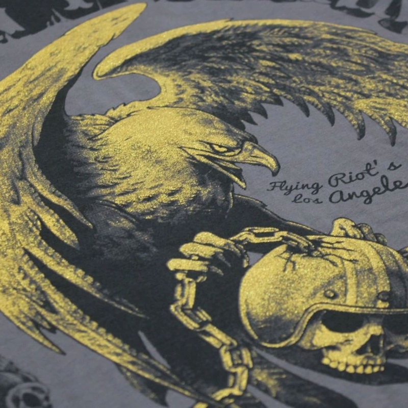 Yakuza Premium Born To Burn Flying Riots Los Angeles T-shirt mørkegrå