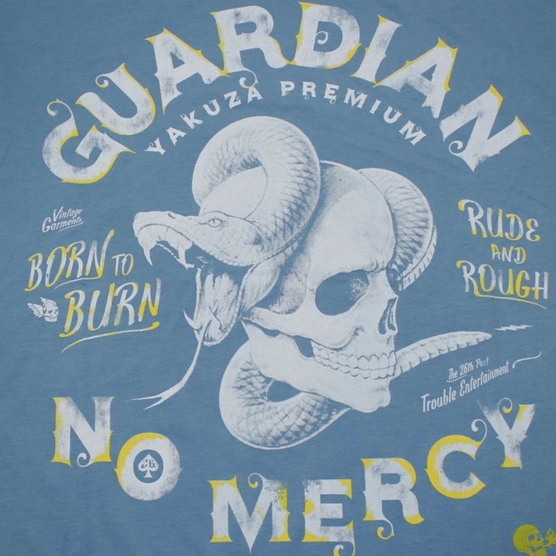 Yakuza Premium Guardian No Mercy t-shirt blå