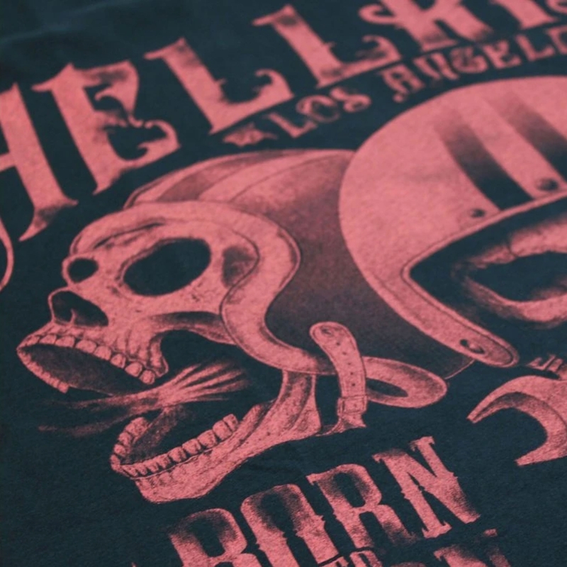Yakuza Premium Hell Rider T-shirt - Born to Burn mørkeblå
