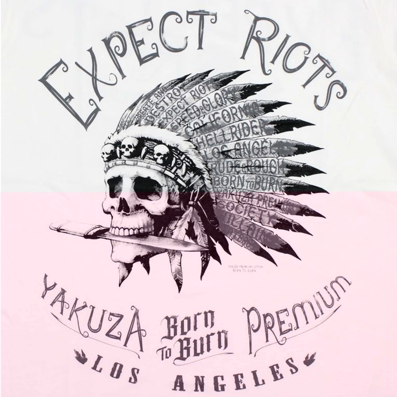 Yakuza Premium Expect Riots T-shirt - Los Angeles hvid