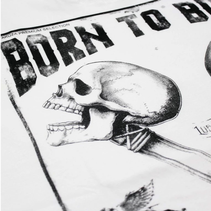 Yakuza Premium Rude and Rough Born to Burn T-shirt - Los Angeles hvid