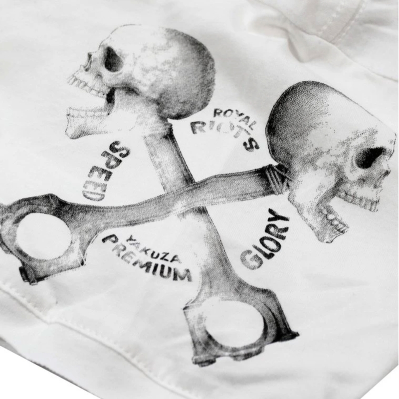 Yakuza Premium Rude and Rough Born to Burn T-shirt - Los Angeles hvid