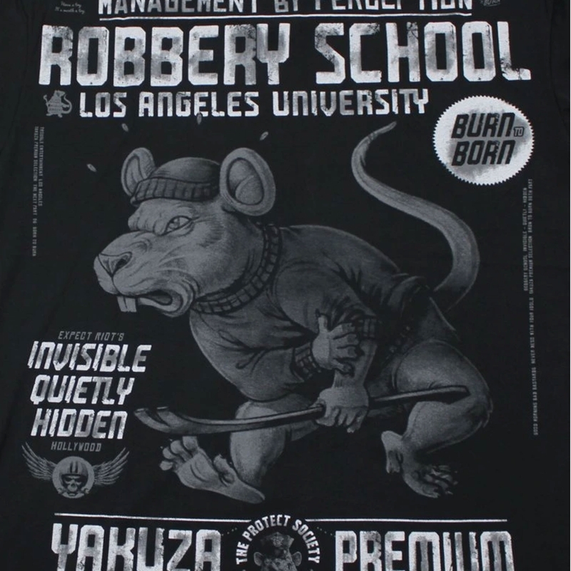 Yakuza Premium Røverskole T-shirt - Los Angeles sort
