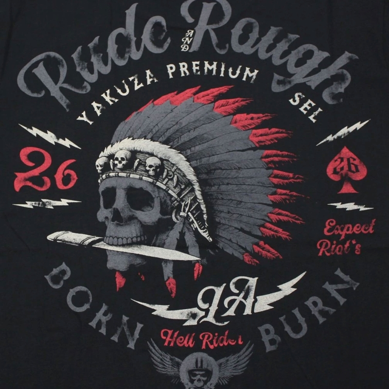 Yakuza Premium Ruhig og Rough T-shirt - Los Angeles sort
