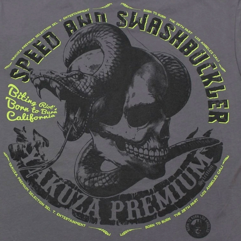 Yakuza Premium Speed og Swashbuckler T-shirt mørkegrå