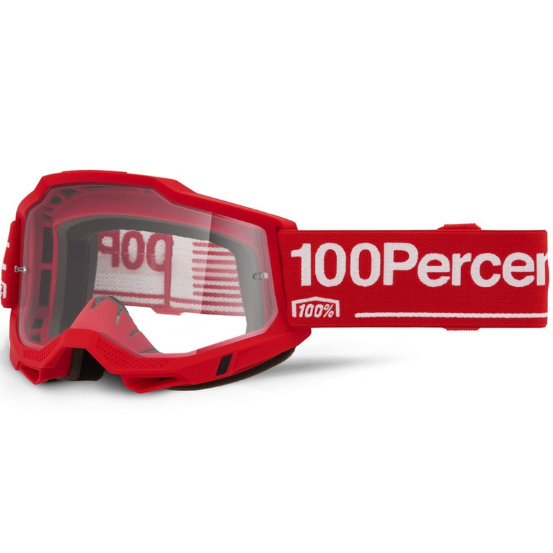 100% Accuri 2 Wolg motocrossbriller med klar plexiglas