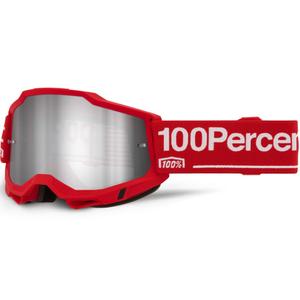 100% Accuri 2 Wolg motocrossbriller med sølv plexiglas