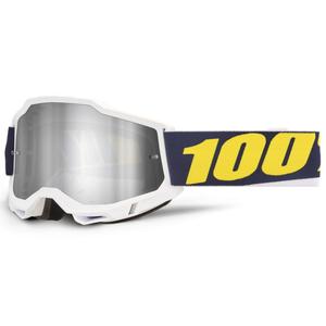 100% Accuri 2 Torc motocrossbriller med sølvfarvet plexiglas