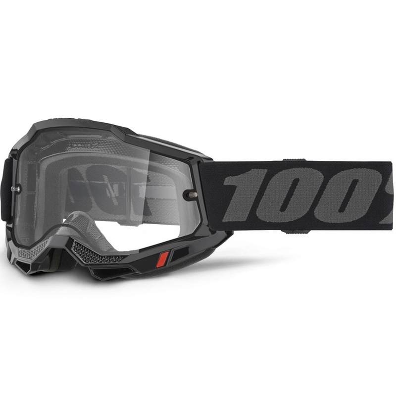 100% Accuri 2 Enduro motocrossbriller med klar plexiglas