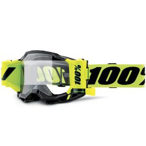 Motocross-briller 100% Accuri 2 Forecast fluo gule med klar plexiglas