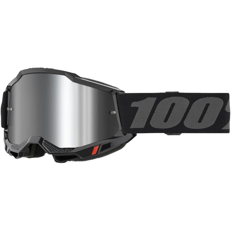 Børne motocrossbriller 100% Accuri 2 Junior sort med sølv plexiglas