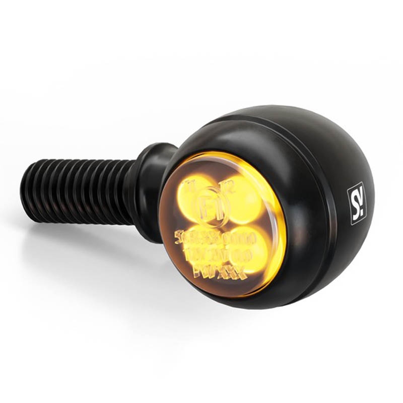 Motorcykel blinklys Highsider Smart Circula-S LED 3i1 sort