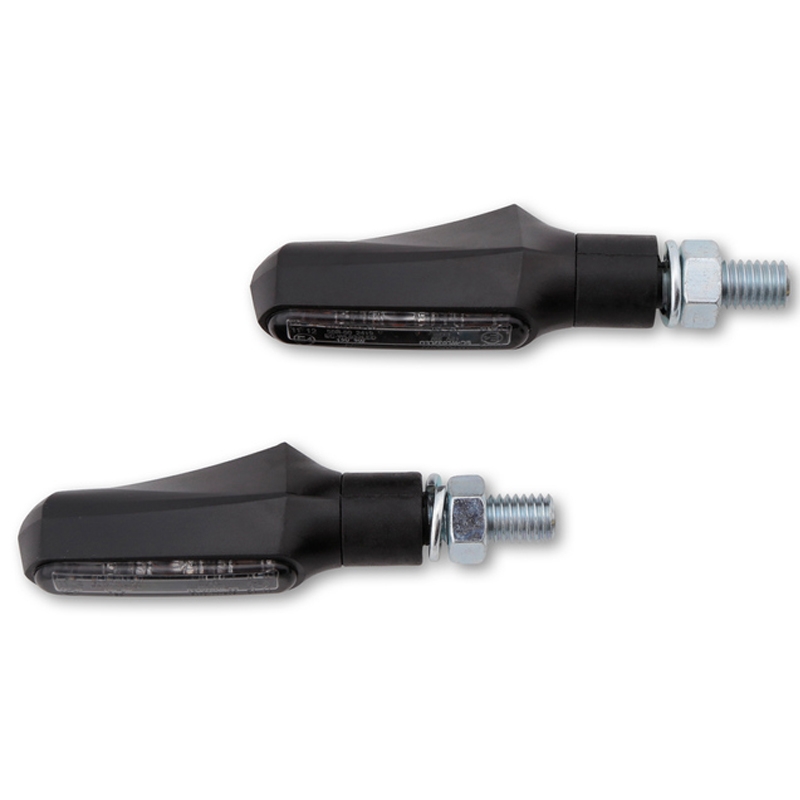 Motorcykel blinklys Highsider Smart Shorty Fin 2in1 sort