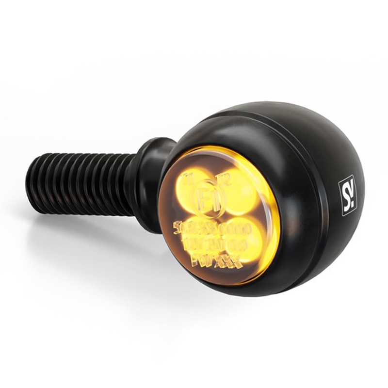 Motorcykel blinklys Highsider Smart Circula-S LED 2-i-1 sort