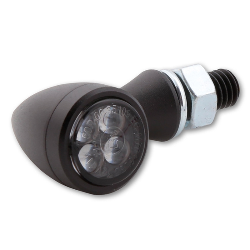 Motorcykel blinklys Highsider Smart Sixteen Bullet LED røggrå