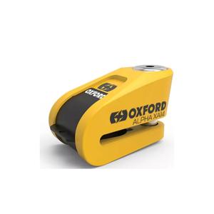 Skivebremselås Oxford Alpha Alarm XA14 gul-sort