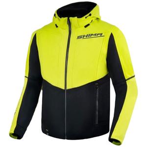 Shima Daybreaker motorcykelsweatshirt sort-fluo gul