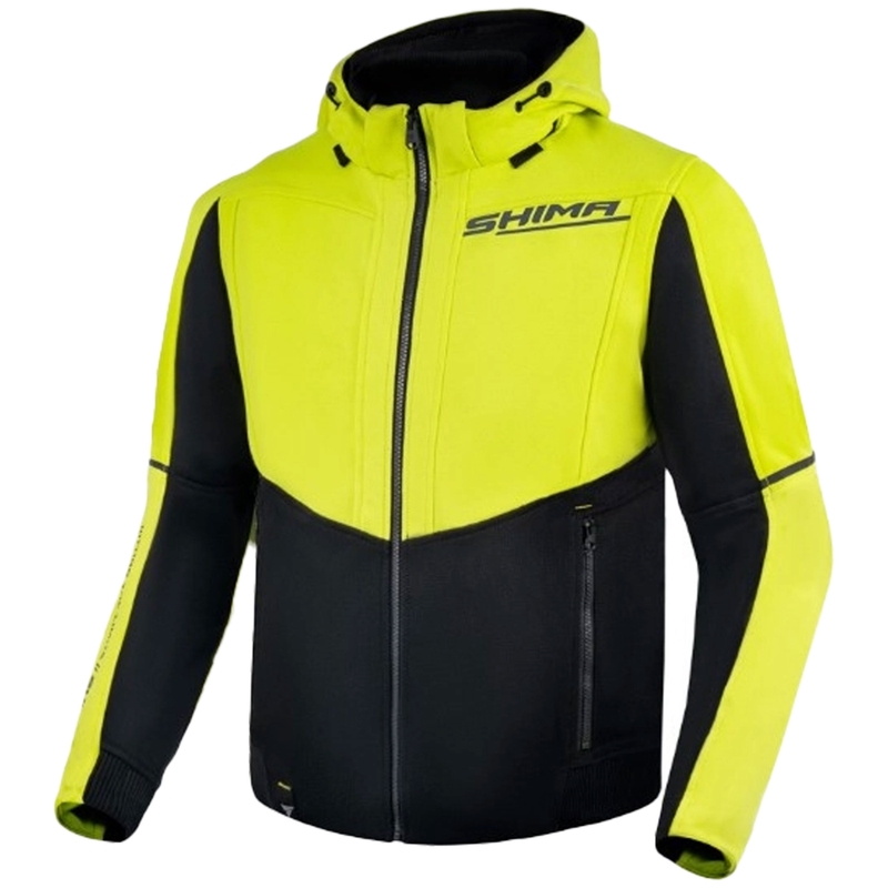 Shima Daybreaker motorcykelsweatshirt sort-fluo gul