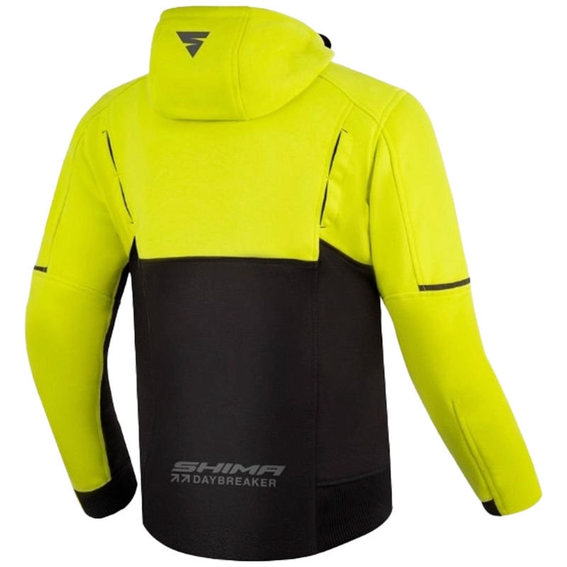 Shima Daybreaker motorcykelsweatshirt sort-fluo gul
