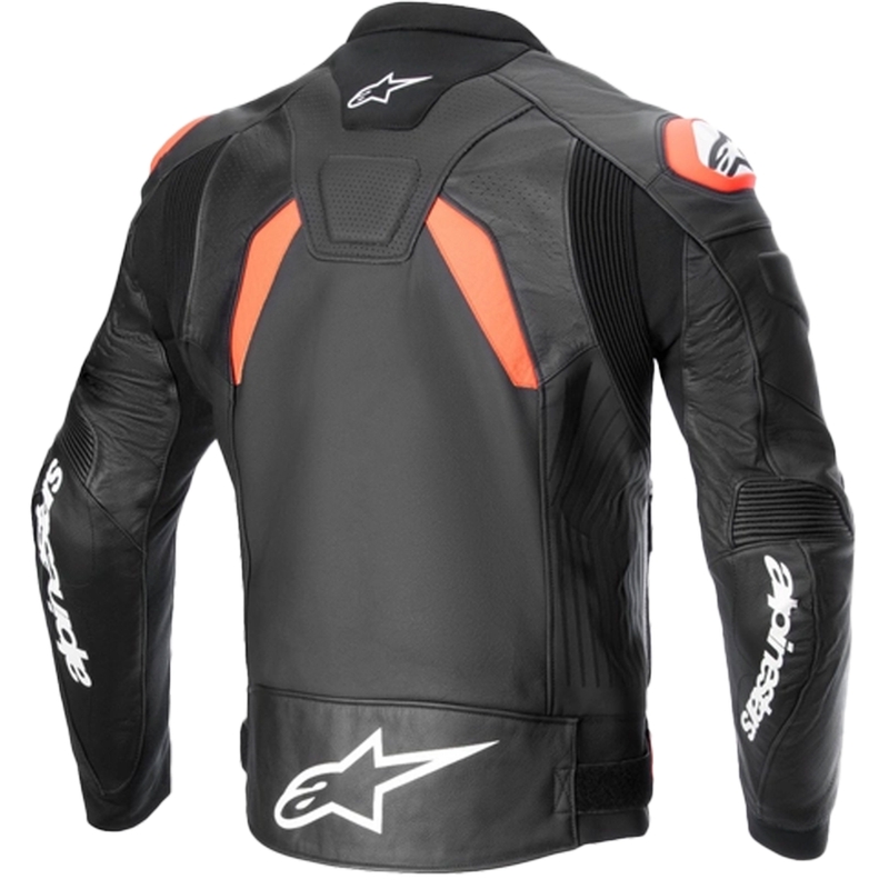 Alpinestars GP plus R 4 Airflow Black-Fluo Red-White motorcykeljakke i læder