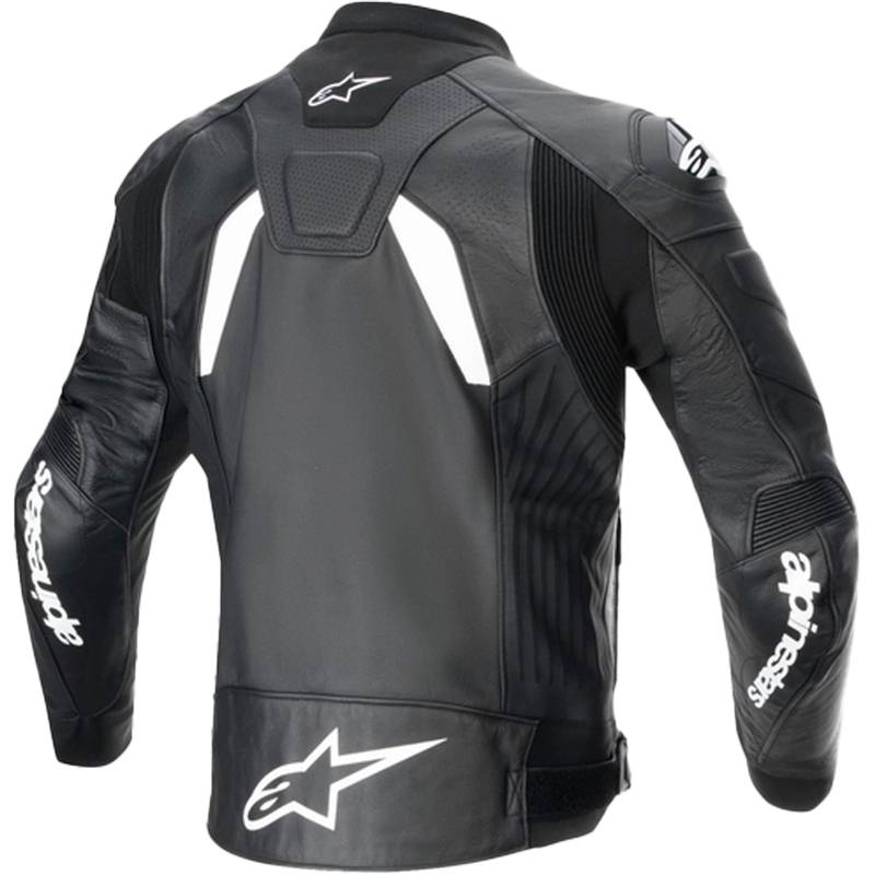 Alpinestars GP plus R 4 Airflow motorcykeljakke i sort og hvidt læder