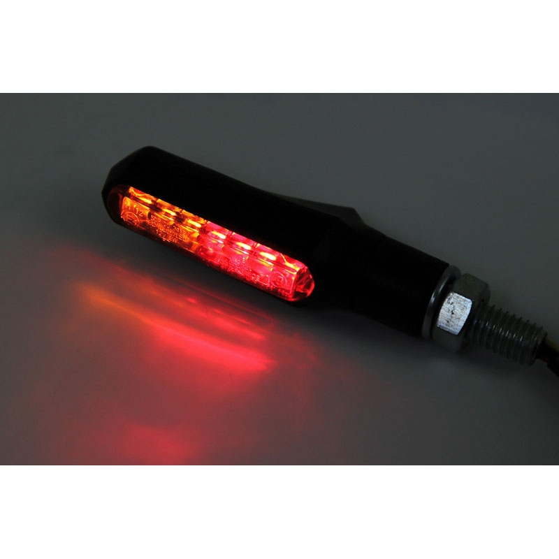 Motorcykel blinklys Highsider Smart Shorty Fin 3-i-1 sort
