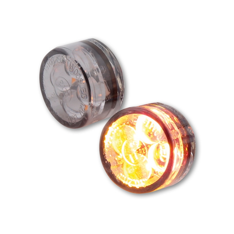 Motorcykel blinklys Highsider Smart Module Sixteen LED 3i1 røggrå