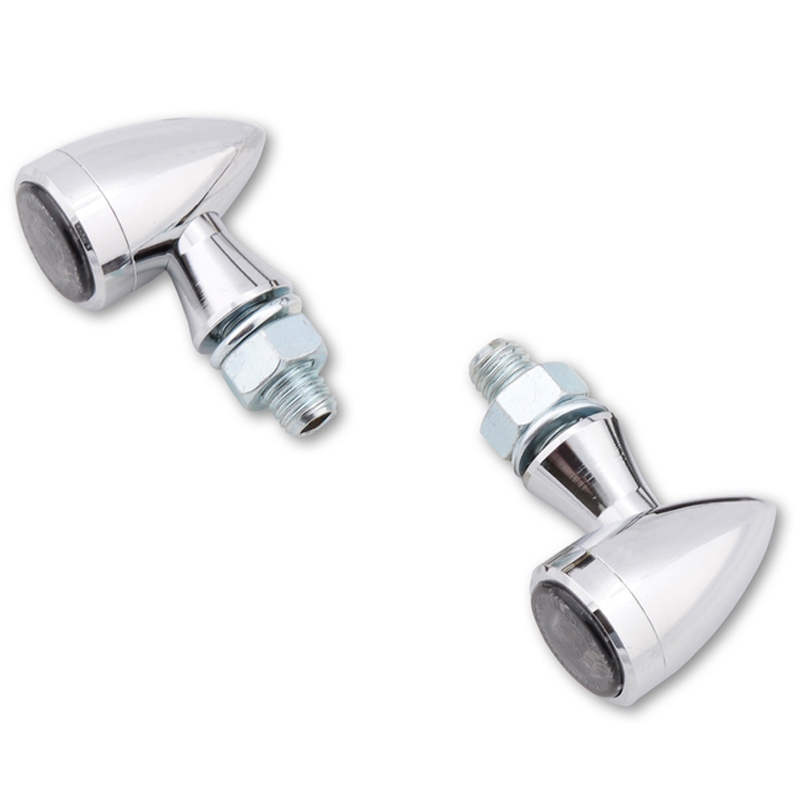 Motorcykel blinklys Highsider Smart Sixteen Bullet LED 3i1 krom