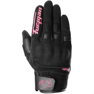 Furygan Jet Lady D3O® Evo dame motorcykelhandsker sort-pink