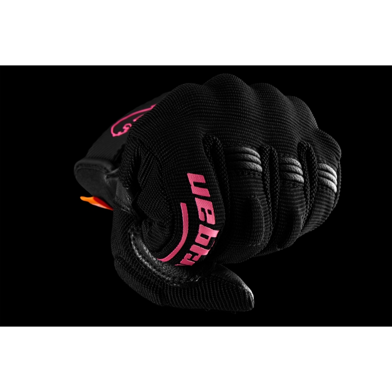 Furygan Jet Lady D3O® Evo dame motorcykelhandsker sort-pink