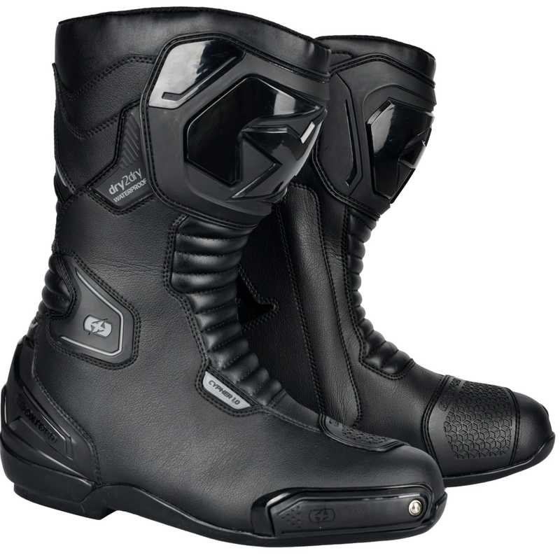 Motorcykelstøvler Oxford Cypher 1.0 D2D, Sort