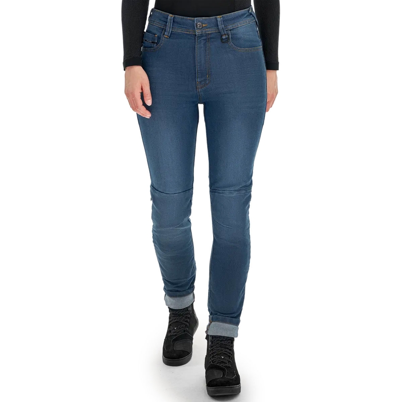 Shima Ridge dame lange motorcykeljeans blå