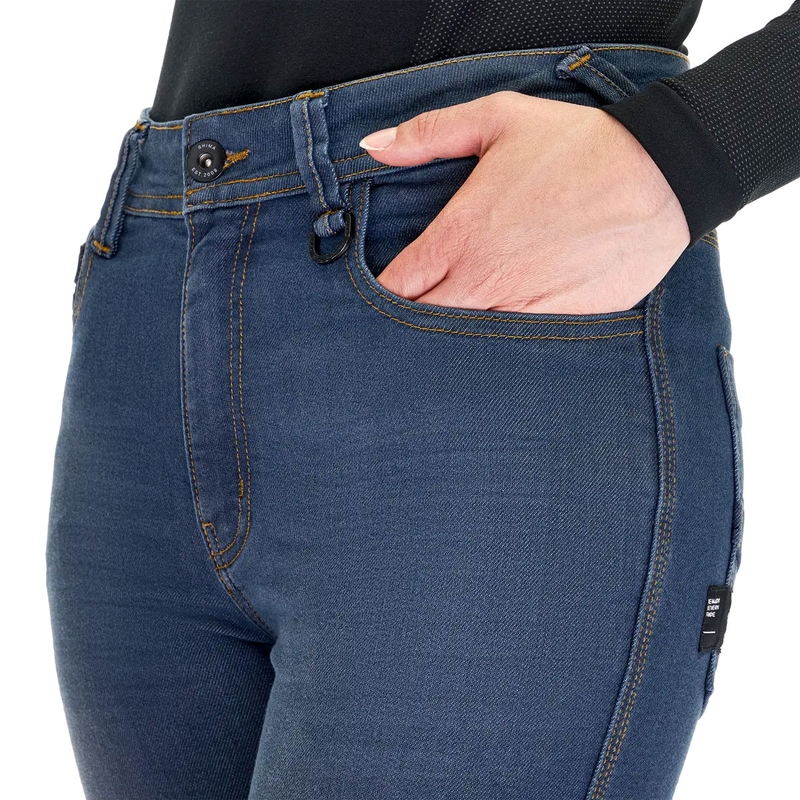 Shima Ridge dame lange motorcykeljeans blå