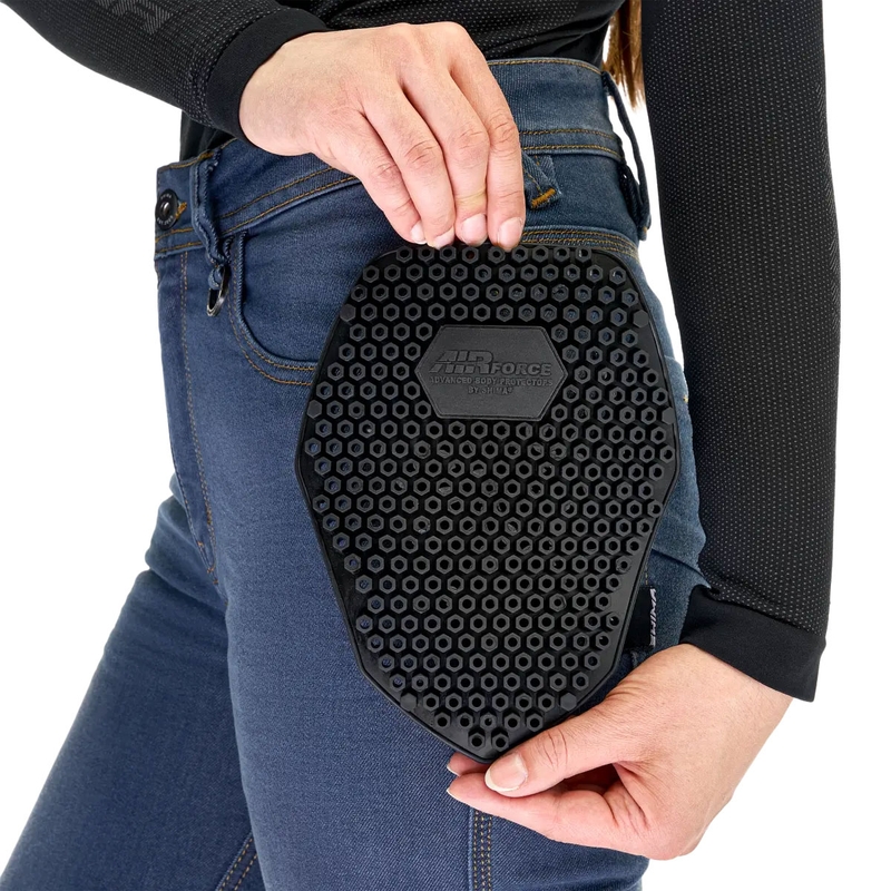 Shima Ridge dame lange motorcykeljeans blå