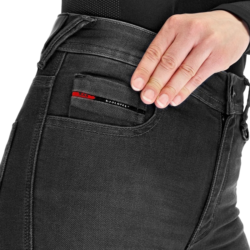 Shima Ridge dame lange motorcykeljeans, sort