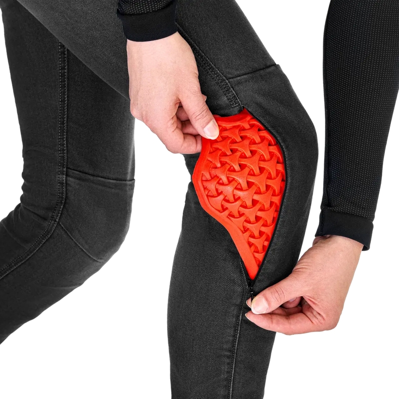 Shima Ridge dame lange motorcykeljeans, sort