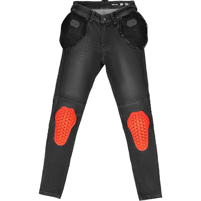 Shima Ridge dame lange motorcykeljeans, sort