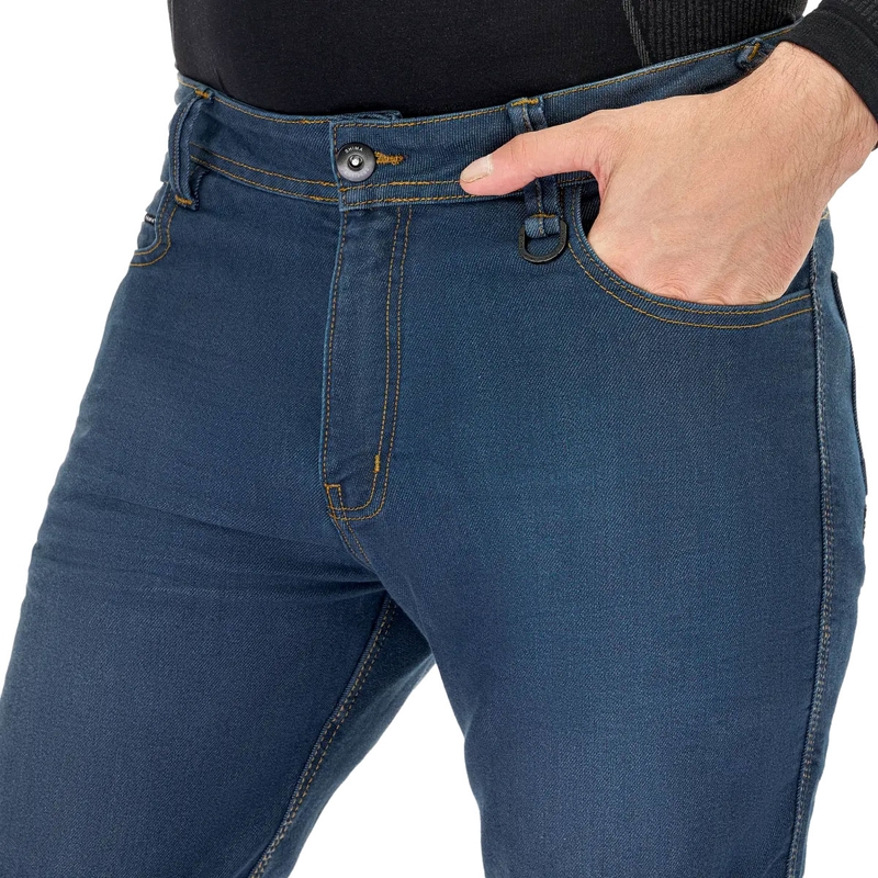 Shima Ridge Extended Biker Jeans Blå