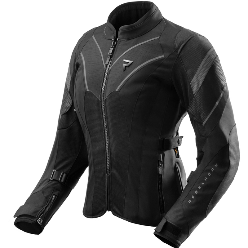 Dame motorcykeljakke Rebelhorn Hiflow V sort