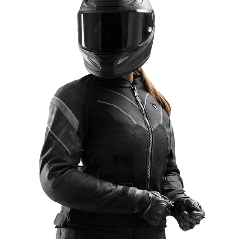 Dame motorcykeljakke Rebelhorn Hiflow V sort