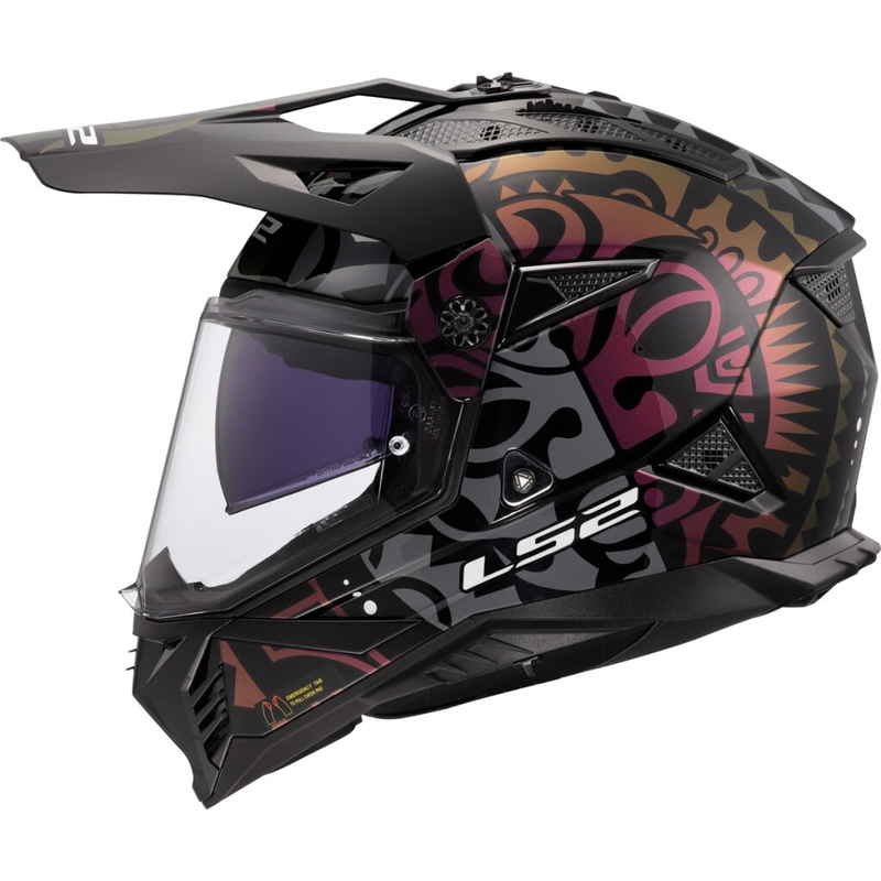 Enduro motorcykelhjelm LS2 MX702 Pioneer II Rangi sort