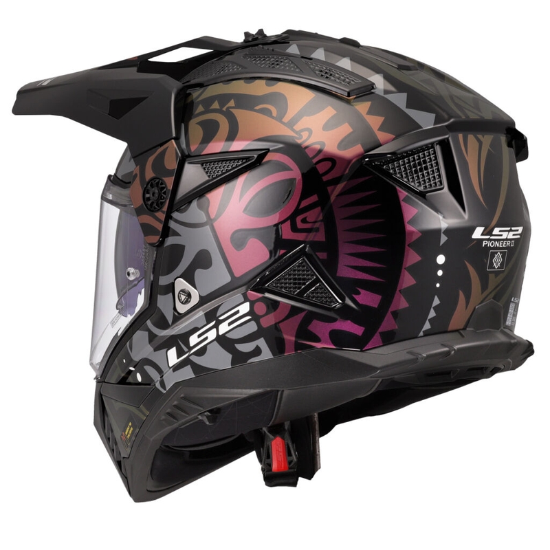 Enduro motorcykelhjelm LS2 MX702 Pioneer II Rangi sort