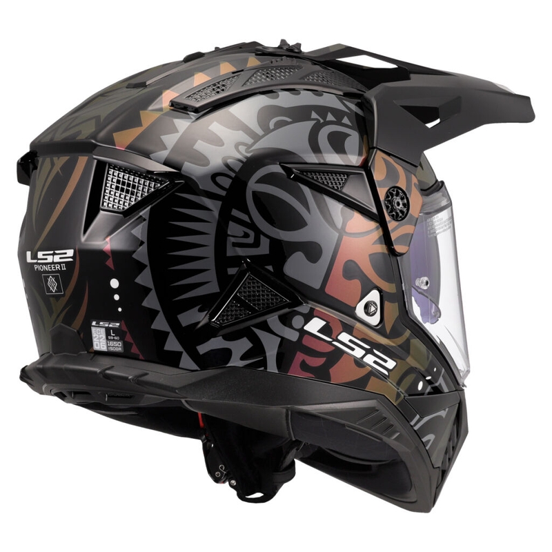 Enduro motorcykelhjelm LS2 MX702 Pioneer II Rangi sort
