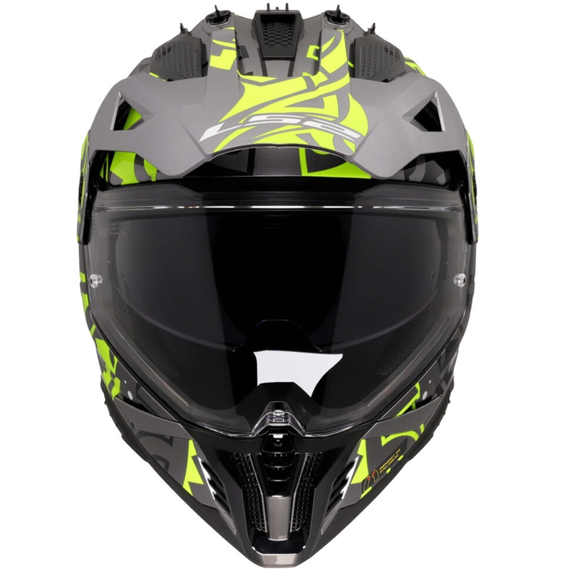 Enduro motorcykelhjelm LS2 MX702 Pioneer II Rangi fluo gul